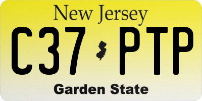 NJ license plate C37PTP