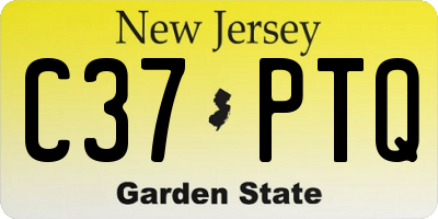NJ license plate C37PTQ