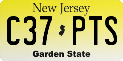 NJ license plate C37PTS
