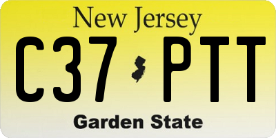 NJ license plate C37PTT