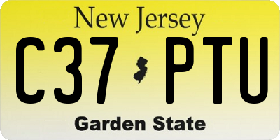 NJ license plate C37PTU