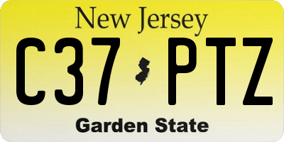 NJ license plate C37PTZ