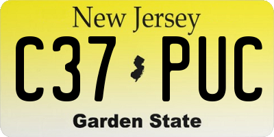 NJ license plate C37PUC