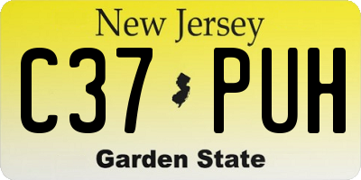 NJ license plate C37PUH