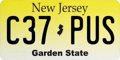 NJ license plate C37PUS