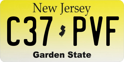 NJ license plate C37PVF