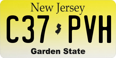 NJ license plate C37PVH