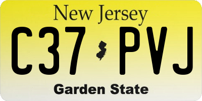 NJ license plate C37PVJ