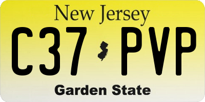 NJ license plate C37PVP