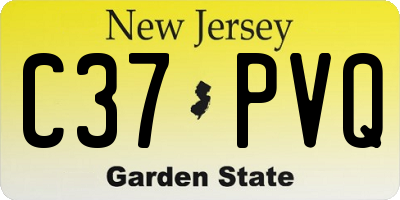 NJ license plate C37PVQ