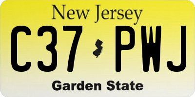 NJ license plate C37PWJ
