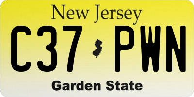 NJ license plate C37PWN