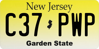 NJ license plate C37PWP