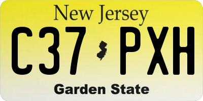 NJ license plate C37PXH