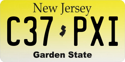 NJ license plate C37PXI