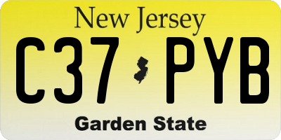 NJ license plate C37PYB