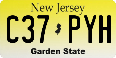 NJ license plate C37PYH