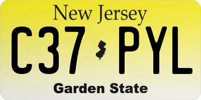 NJ license plate C37PYL