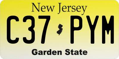 NJ license plate C37PYM