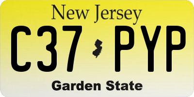NJ license plate C37PYP