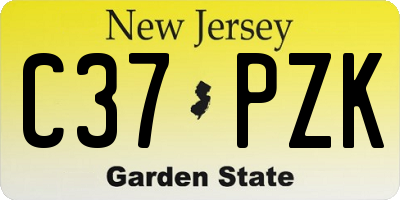 NJ license plate C37PZK