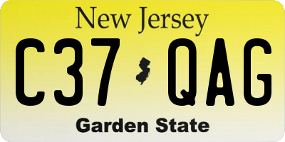 NJ license plate C37QAG