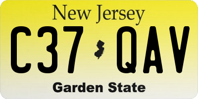 NJ license plate C37QAV