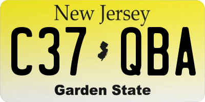 NJ license plate C37QBA