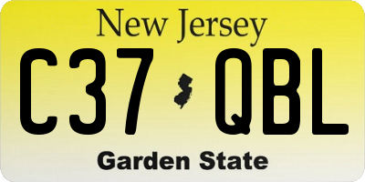 NJ license plate C37QBL