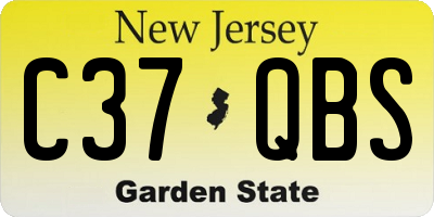 NJ license plate C37QBS