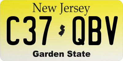 NJ license plate C37QBV