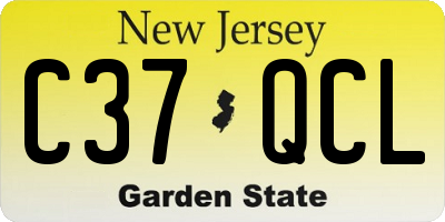 NJ license plate C37QCL
