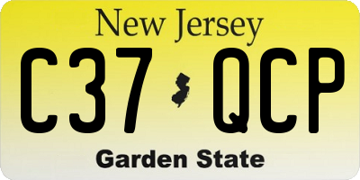 NJ license plate C37QCP