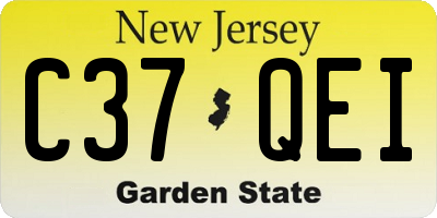 NJ license plate C37QEI