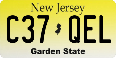 NJ license plate C37QEL