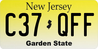 NJ license plate C37QFF