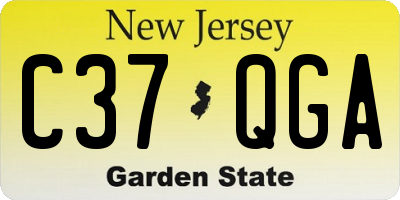 NJ license plate C37QGA