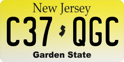 NJ license plate C37QGC