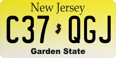 NJ license plate C37QGJ