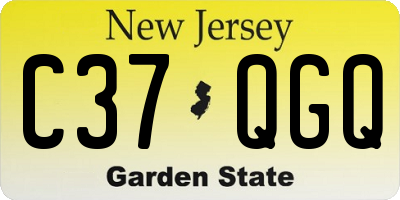 NJ license plate C37QGQ