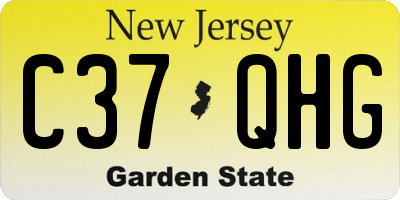 NJ license plate C37QHG