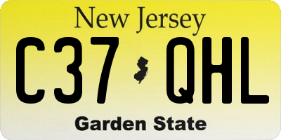 NJ license plate C37QHL