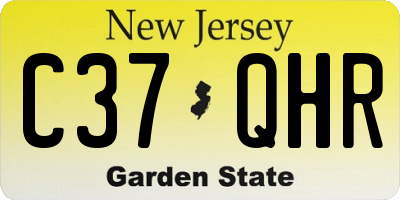 NJ license plate C37QHR