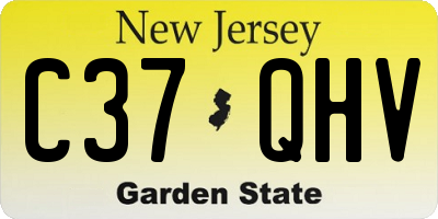 NJ license plate C37QHV