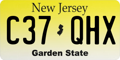 NJ license plate C37QHX