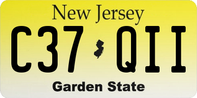 NJ license plate C37QII