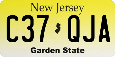 NJ license plate C37QJA