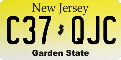 NJ license plate C37QJC