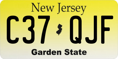 NJ license plate C37QJF