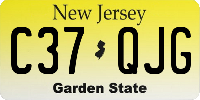 NJ license plate C37QJG
